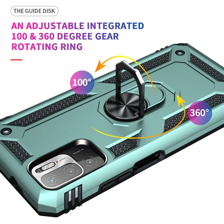 For Xiaomi Redmi Note 10 5G Shockproof TPU + PC Protective Case with 360 Degree Rotating Holder