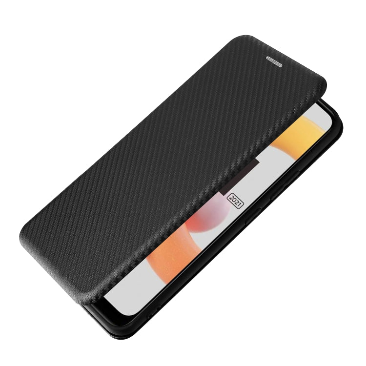 For OPPO Realme C20 Carbon Fiber Texture Horizontal Flip TPU + PC + PU Leather Case with Card Slot