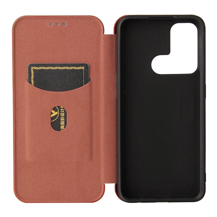 For OPPO Reno 5A(Japan version) Carbon Fiber Texture Horizontal Flip TPU + PC + PU Leather Case with Card Slot