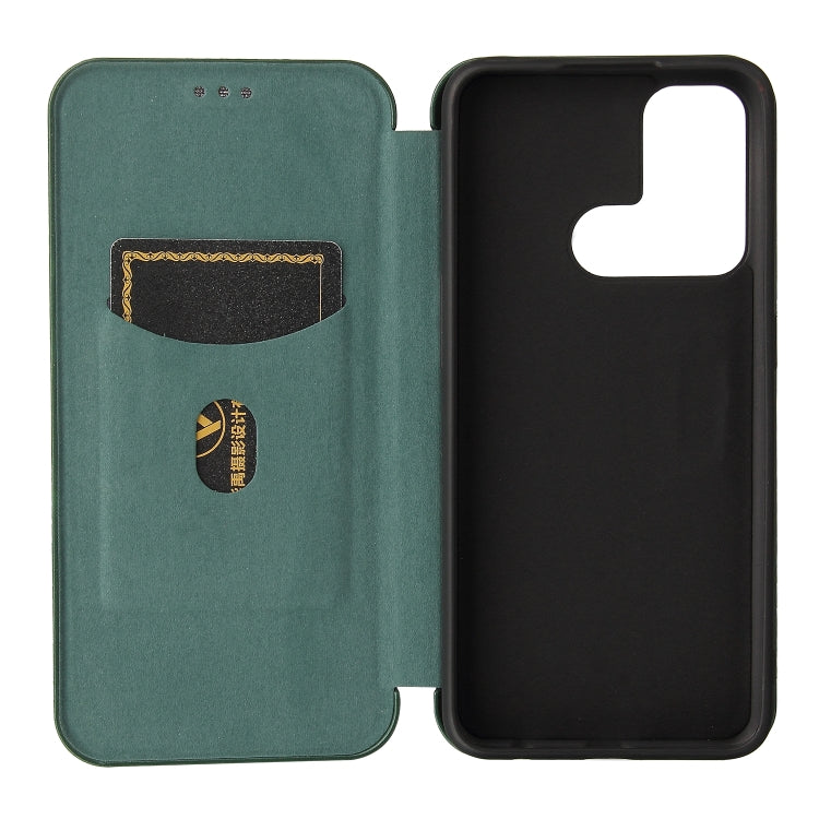 For OPPO Reno 5A(Japan version) Carbon Fiber Texture Horizontal Flip TPU + PC + PU Leather Case with Card Slot