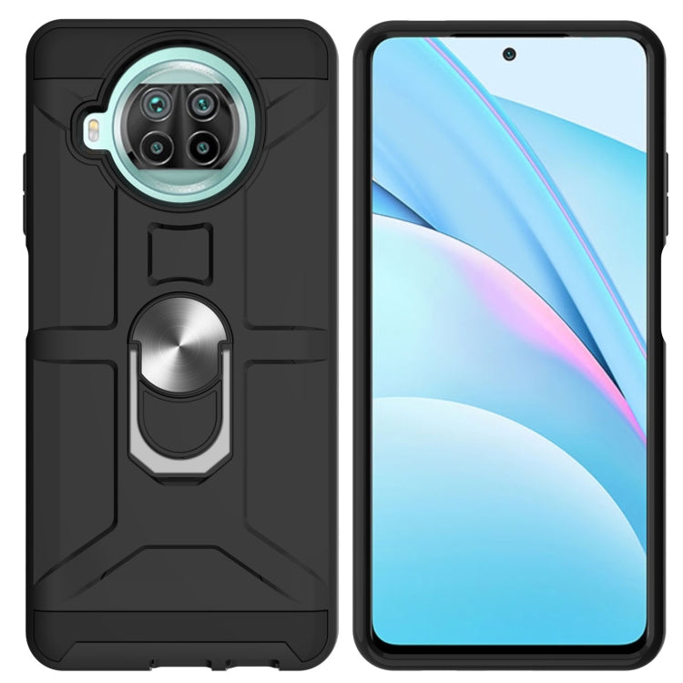 For Xiaomi Mi 10T Lite 5G / Poco X3 / X3 NFC War-god Armor TPU + PC Shockproof Magnetic Protective Case with Ring Holder