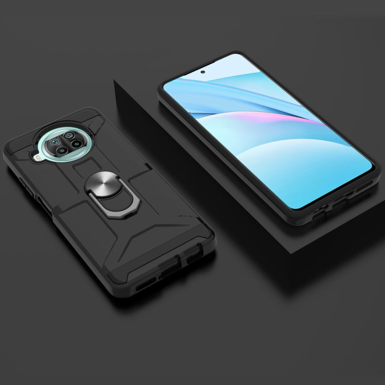For Xiaomi Mi 10T Lite 5G / Poco X3 / X3 NFC War-god Armor TPU + PC Shockproof Magnetic Protective Case with Ring Holder