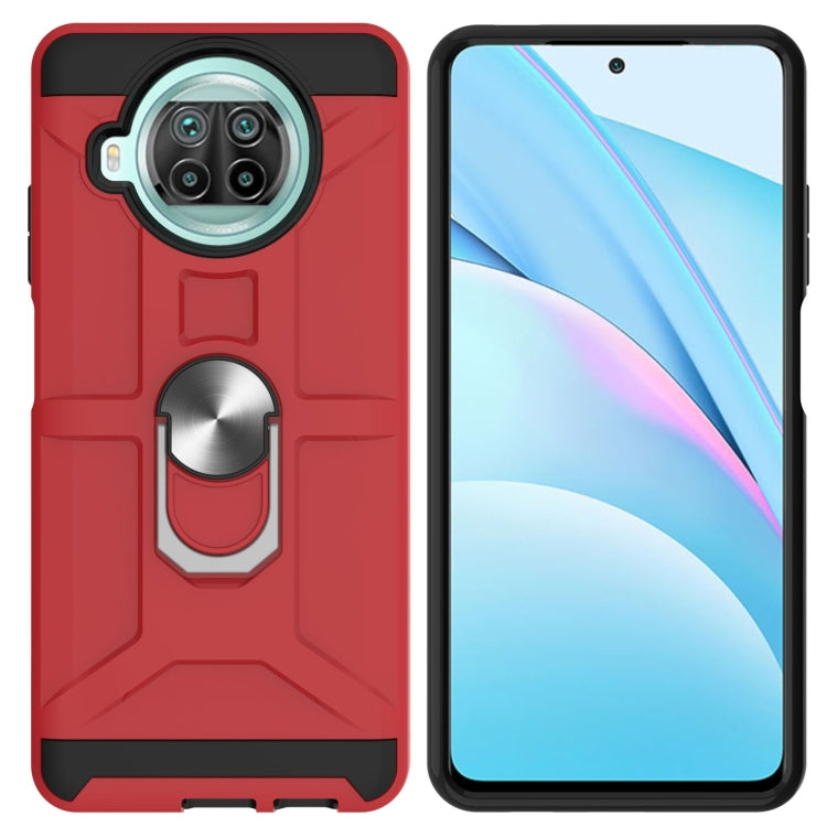 For Xiaomi Mi 10T Lite 5G / Poco X3 / X3 NFC War-god Armor TPU + PC Shockproof Magnetic Protective Case with Ring Holder