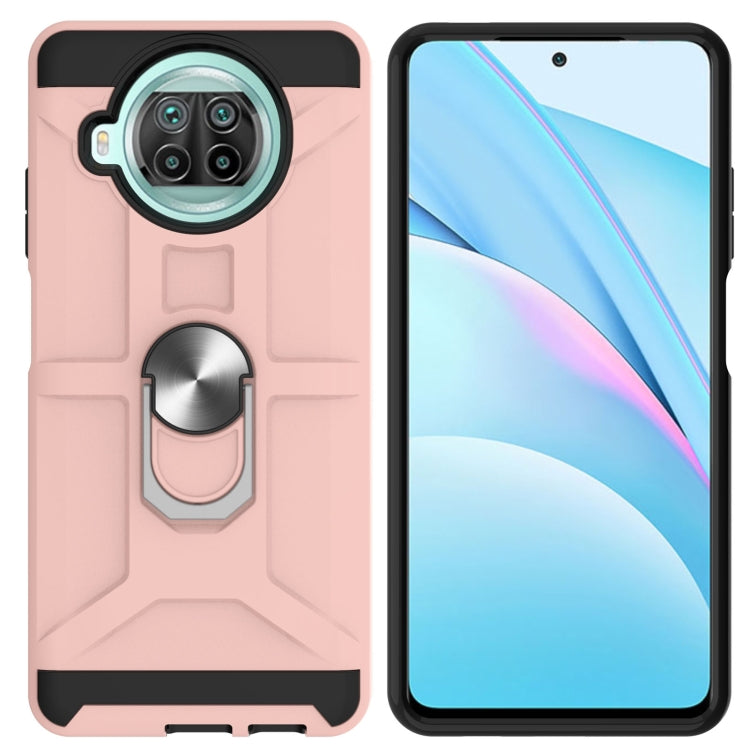 For Xiaomi Mi 10T Lite 5G / Poco X3 / X3 NFC War-god Armor TPU + PC Shockproof Magnetic Protective Case with Ring Holder