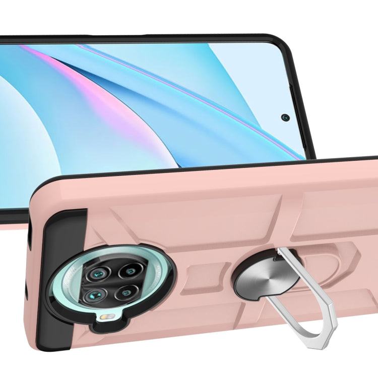 For Xiaomi Mi 10T Lite 5G / Poco X3 / X3 NFC War-god Armor TPU + PC Shockproof Magnetic Protective Case with Ring Holder