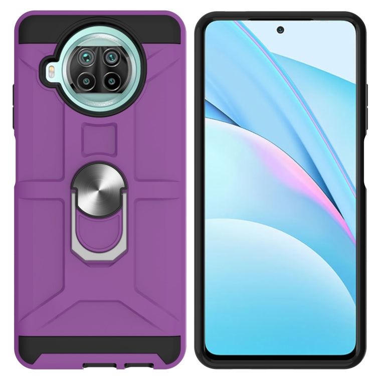 For Xiaomi Mi 10T Lite 5G / Poco X3 / X3 NFC War-god Armor TPU + PC Shockproof Magnetic Protective Case with Ring Holder