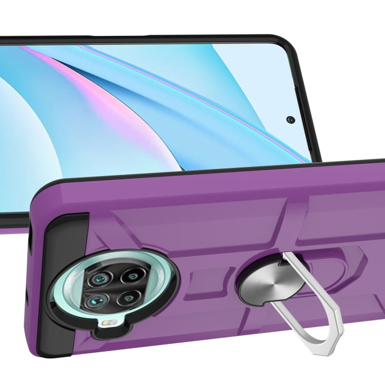 For Xiaomi Mi 10T Lite 5G / Poco X3 / X3 NFC War-god Armor TPU + PC Shockproof Magnetic Protective Case with Ring Holder