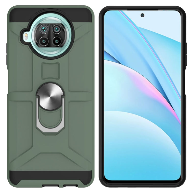 For Xiaomi Mi 10T Lite 5G / Poco X3 / X3 NFC War-god Armor TPU + PC Shockproof Magnetic Protective Case with Ring Holder