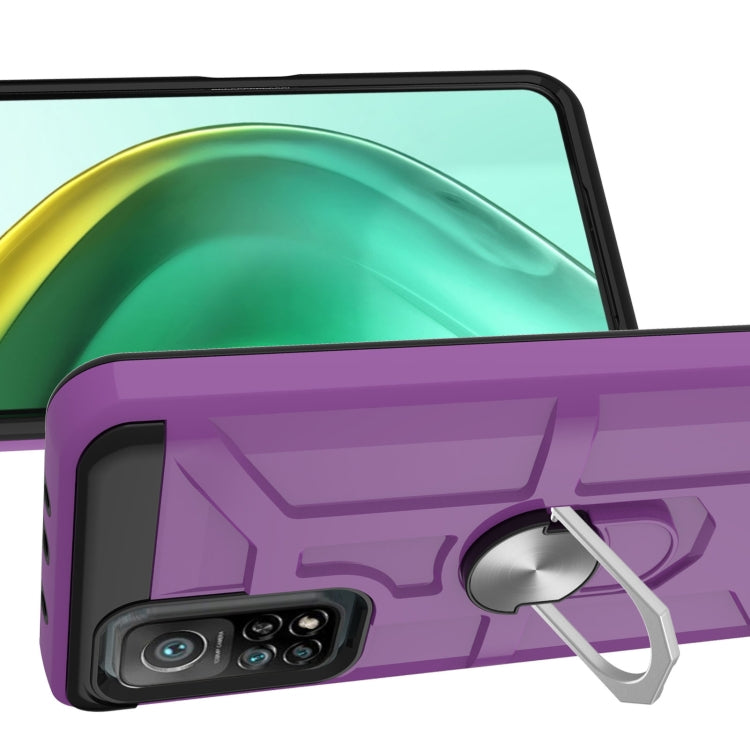 For Xiaomi Mi 10T/ 10T Pro / Redmi K30S War-god Armor TPU + PC Shockproof Magnetic Protective Case with Ring Holder