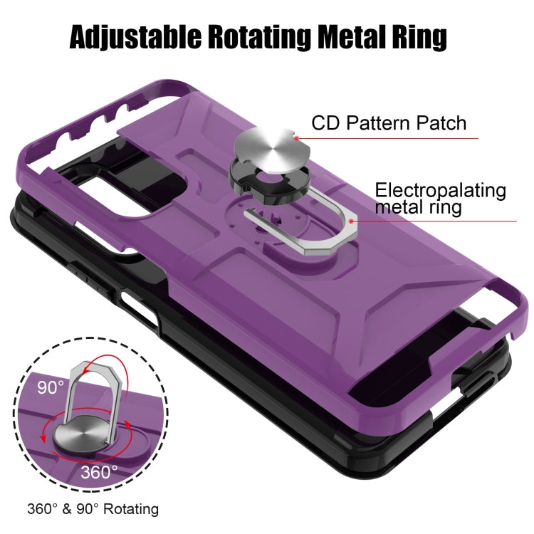 For Xiaomi Mi 10T/ 10T Pro / Redmi K30S War-god Armor TPU + PC Shockproof Magnetic Protective Case with Ring Holder