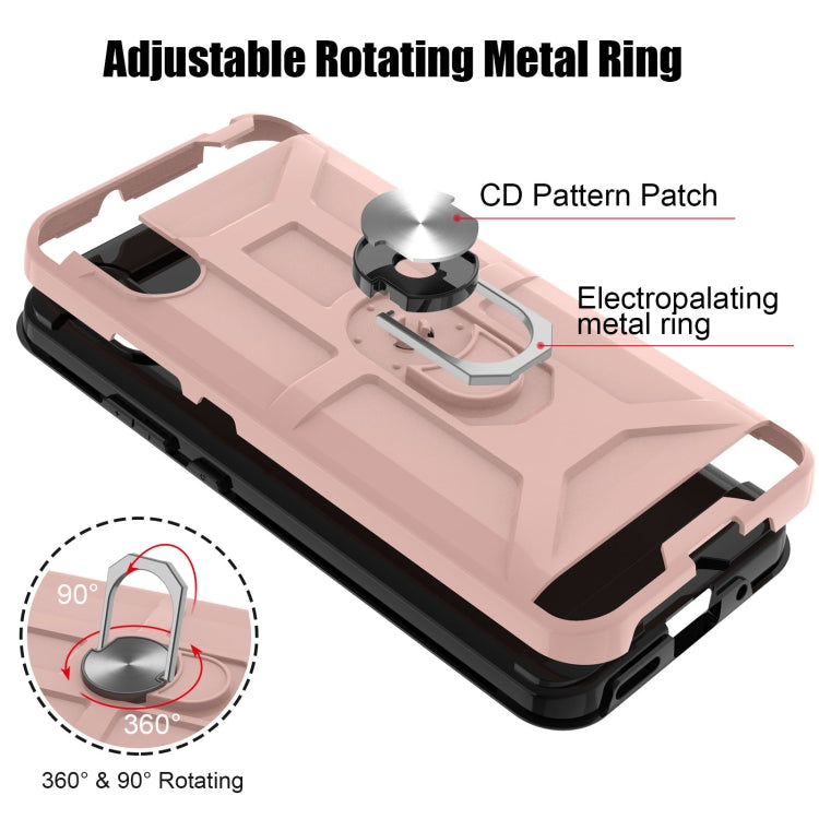 For Xiaomi Redmi 9A War-god Armor TPU + PC Shockproof Magnetic Protective Case with Ring Holder