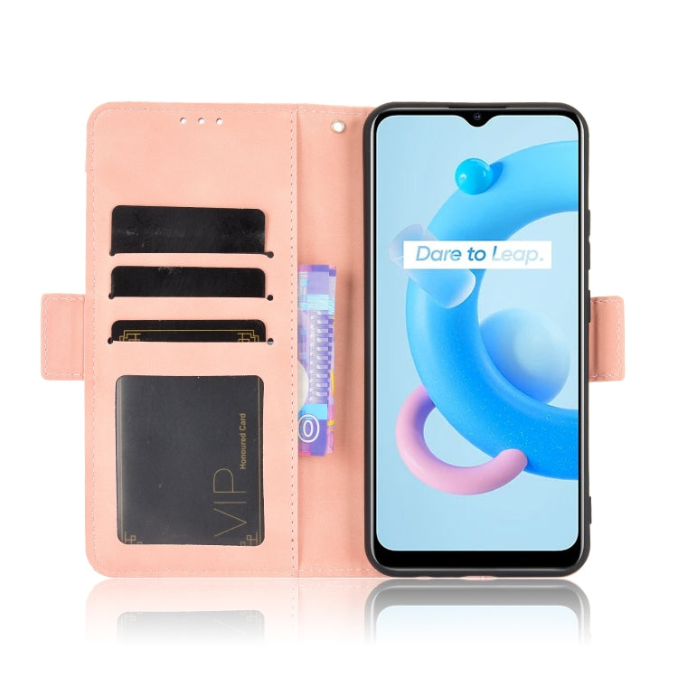 For OPPO Realme C11 2021 / C20 / C20A Skin Feel Calf Pattern Horizontal Flip Leather Case with Holder & Card Slots & Photo Frame