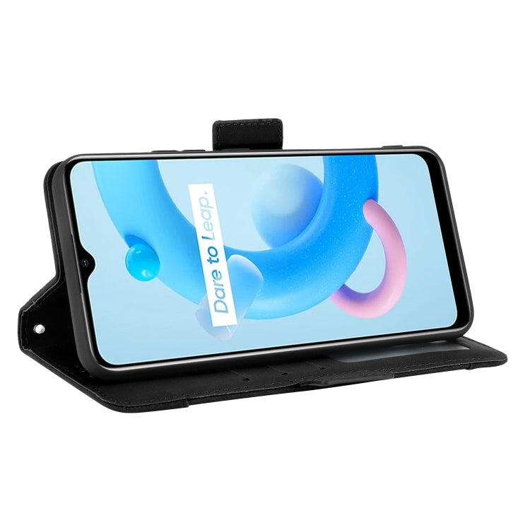 For OPPO Realme C11 2021 / C20 / C20A Skin Feel Calf Pattern Horizontal Flip Leather Case with Holder & Card Slots & Photo Frame