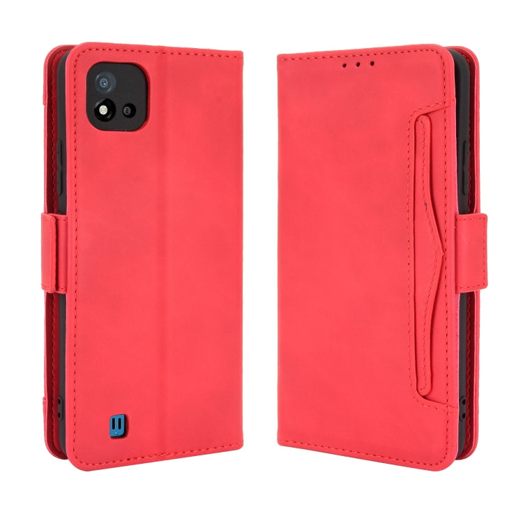 For OPPO Realme C11 2021 / C20 / C20A Skin Feel Calf Pattern Horizontal Flip Leather Case with Holder & Card Slots & Photo Frame