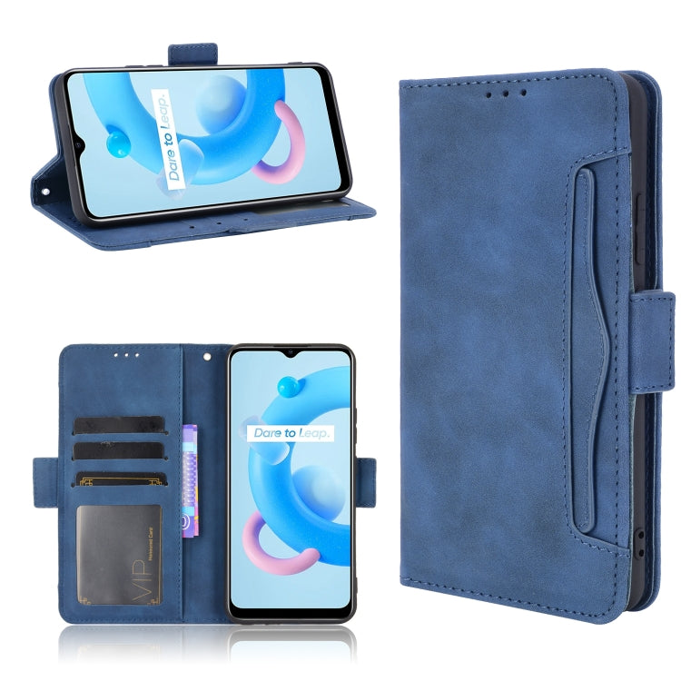 For OPPO Realme C11 2021 / C20 / C20A Skin Feel Calf Pattern Horizontal Flip Leather Case with Holder & Card Slots & Photo Frame