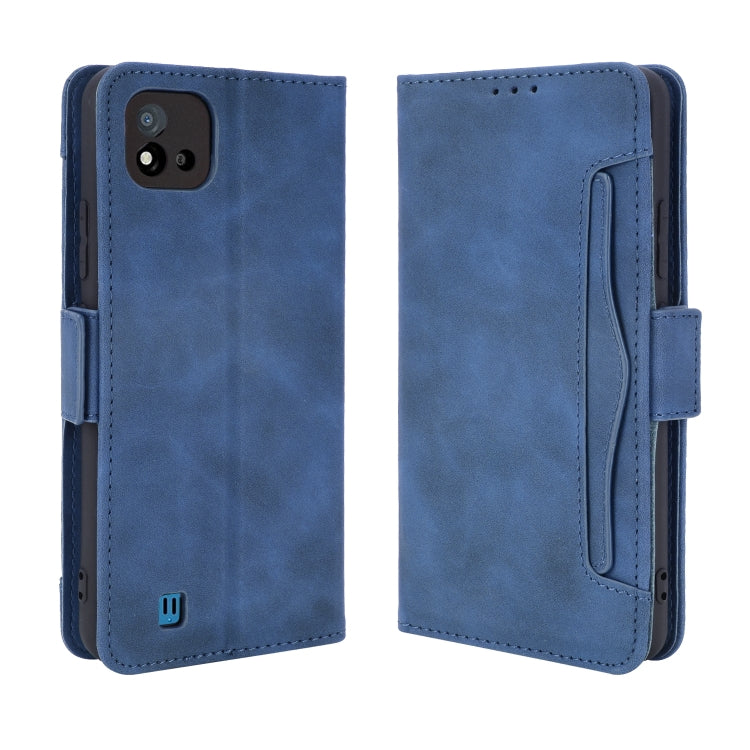 For OPPO Realme C11 2021 / C20 / C20A Skin Feel Calf Pattern Horizontal Flip Leather Case with Holder & Card Slots & Photo Frame
