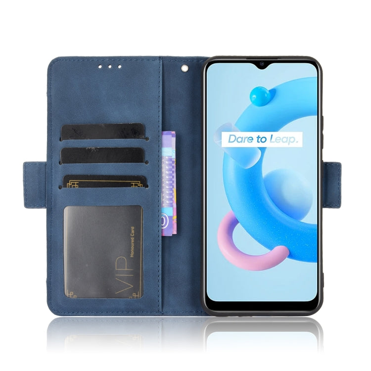 For OPPO Realme C11 2021 / C20 / C20A Skin Feel Calf Pattern Horizontal Flip Leather Case with Holder & Card Slots & Photo Frame