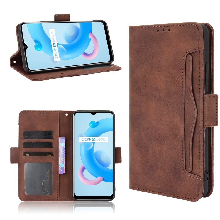 For OPPO Realme C11 2021 / C20 / C20A Skin Feel Calf Pattern Horizontal Flip Leather Case with Holder & Card Slots & Photo Frame
