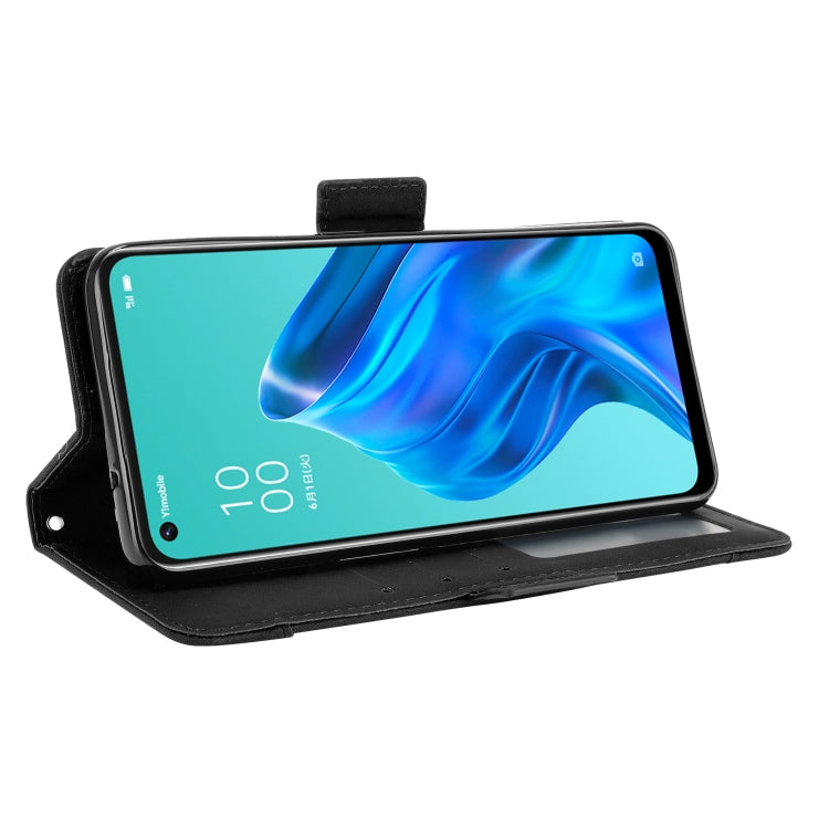 For OPPO Reno5 A Skin Feel Calf Pattern Horizontal Flip Leather Case with Holder & Card Slots & Photo Frame