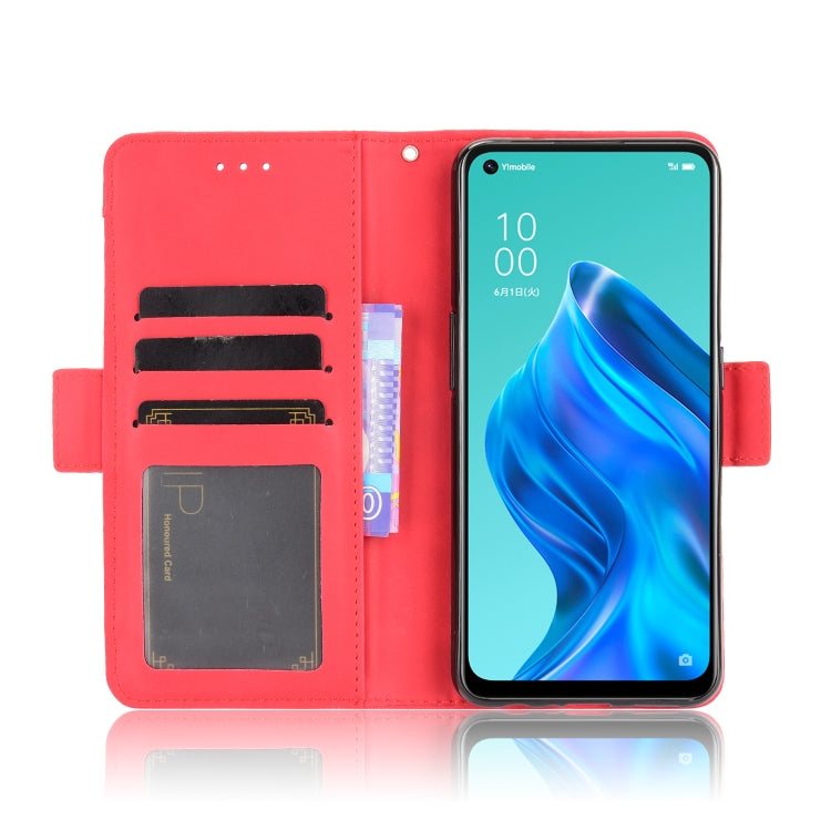 For OPPO Reno5 A Skin Feel Calf Pattern Horizontal Flip Leather Case with Holder & Card Slots & Photo Frame