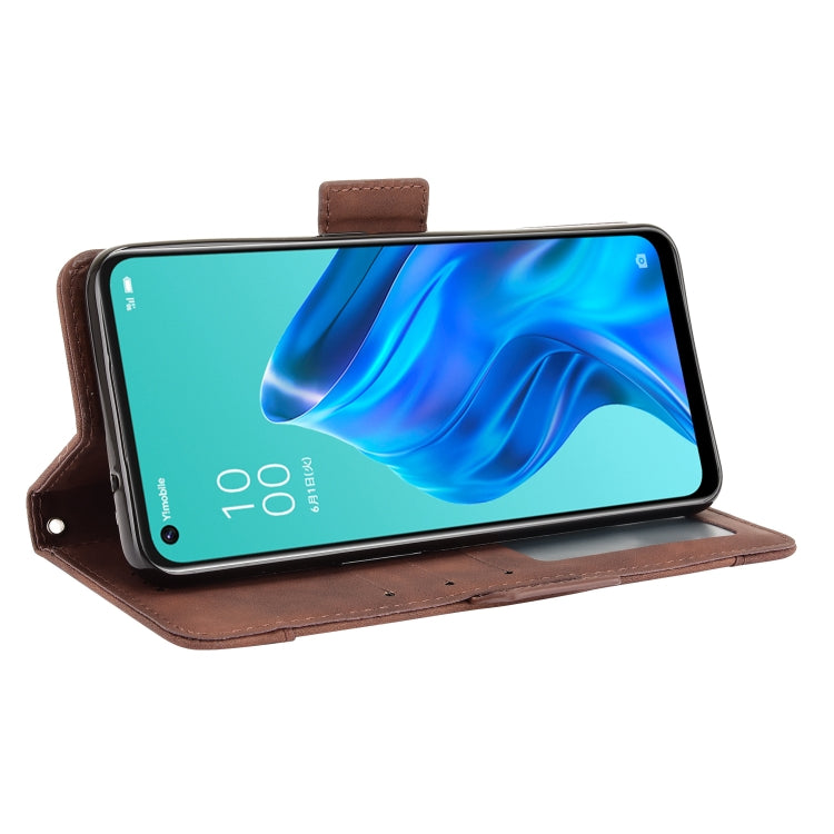 For OPPO Reno5 A Skin Feel Calf Pattern Horizontal Flip Leather Case with Holder & Card Slots & Photo Frame
