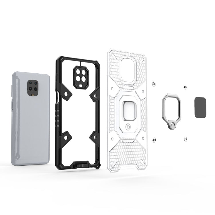 For Xiaomi Redmi Note 9 Pro Max Space PC+TPU Ring Holder Protective Case