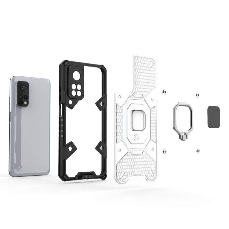 For Xiaomi Mi 10T Pro Space PC+TPU Ring Holder Protective Case