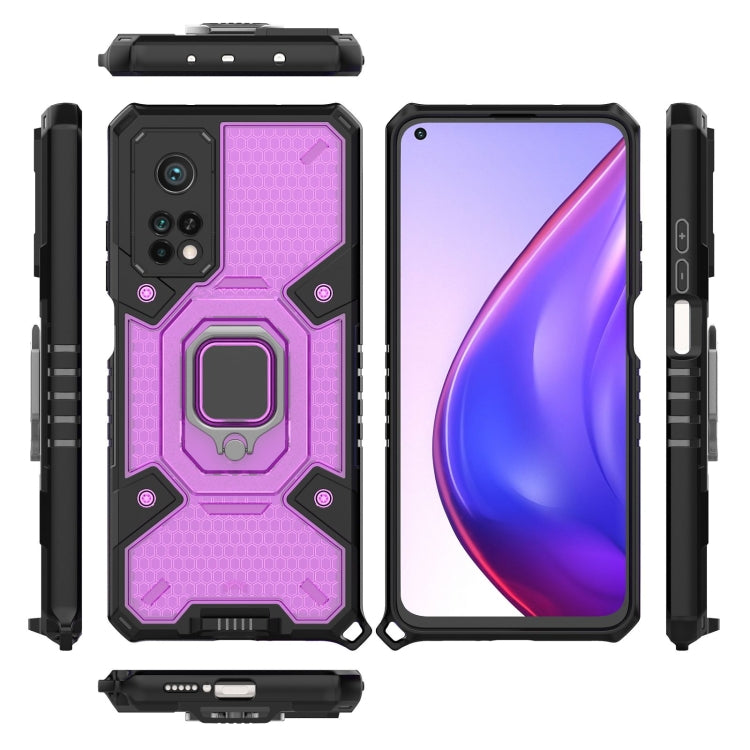 For Xiaomi Mi 10T Pro Space PC+TPU Ring Holder Protective Case