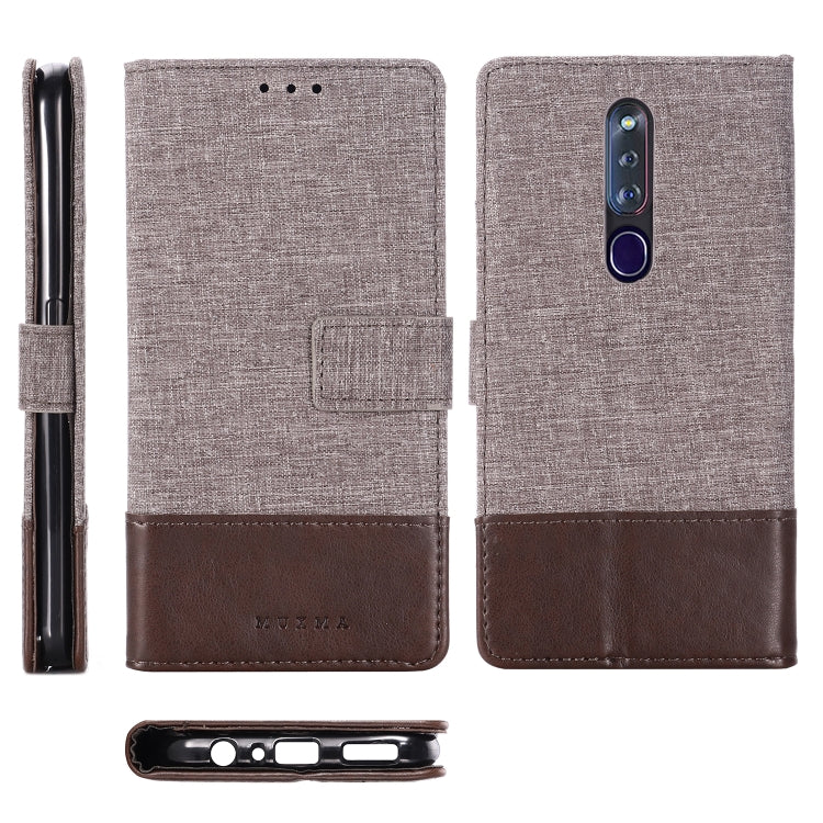 MUXMA MX102 Horizontal Flip Canvas Leather Case with Stand & Card Slot & Wallet Function