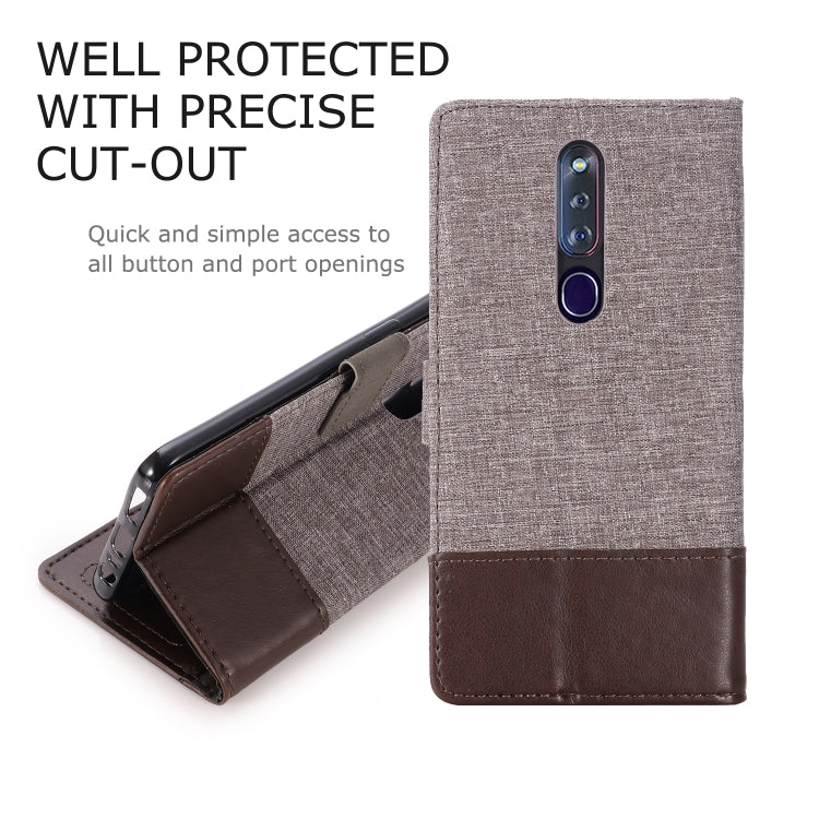 MUXMA MX102 Horizontal Flip Canvas Leather Case with Stand & Card Slot & Wallet Function