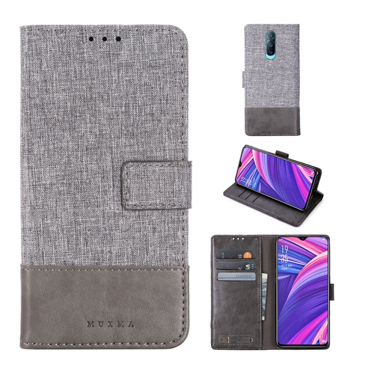 For OPPO R17 Pro MUXMA MX102 Horizontal Flip Canvas Leather Case with Stand & Card Slot & Wallet Function