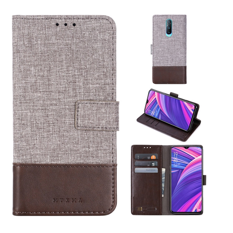 For OPPO R17 Pro MUXMA MX102 Horizontal Flip Canvas Leather Case with Stand & Card Slot & Wallet Function