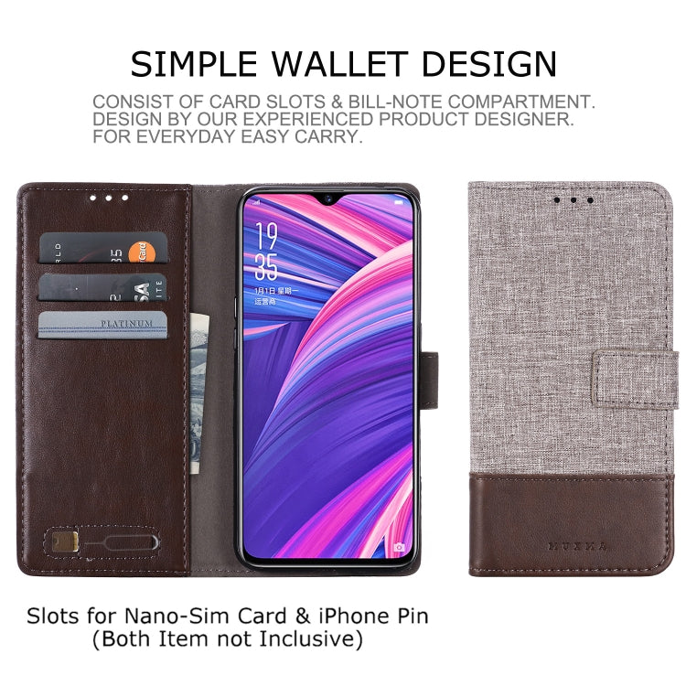 For OPPO R17 Pro MUXMA MX102 Horizontal Flip Canvas Leather Case with Stand & Card Slot & Wallet Function