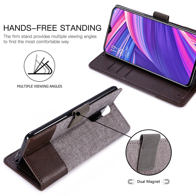 For OPPO R17 Pro MUXMA MX102 Horizontal Flip Canvas Leather Case with Stand & Card Slot & Wallet Function