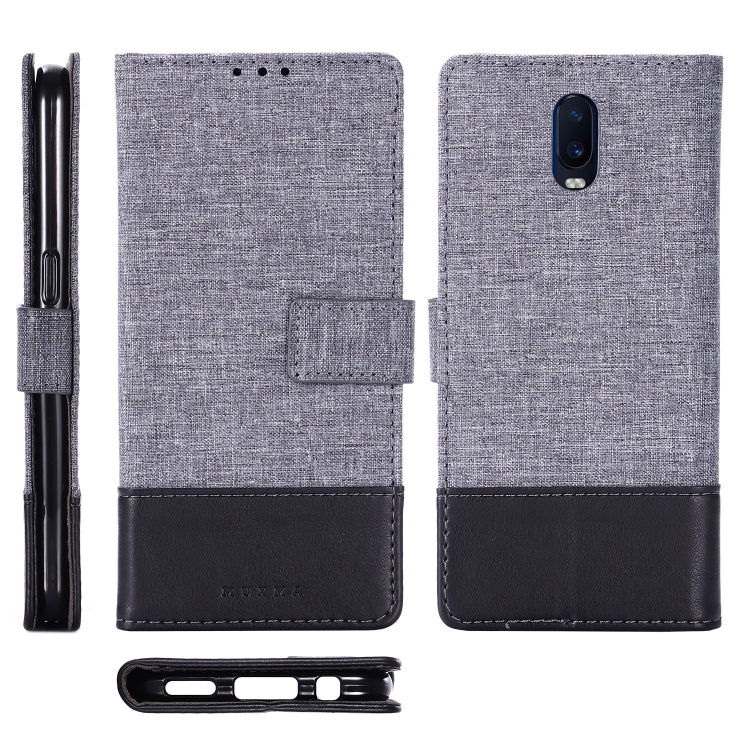 For OPPO R17 MUXMA MX102 Horizontal Flip Canvas Leather Case with Stand & Card Slot & Wallet Function