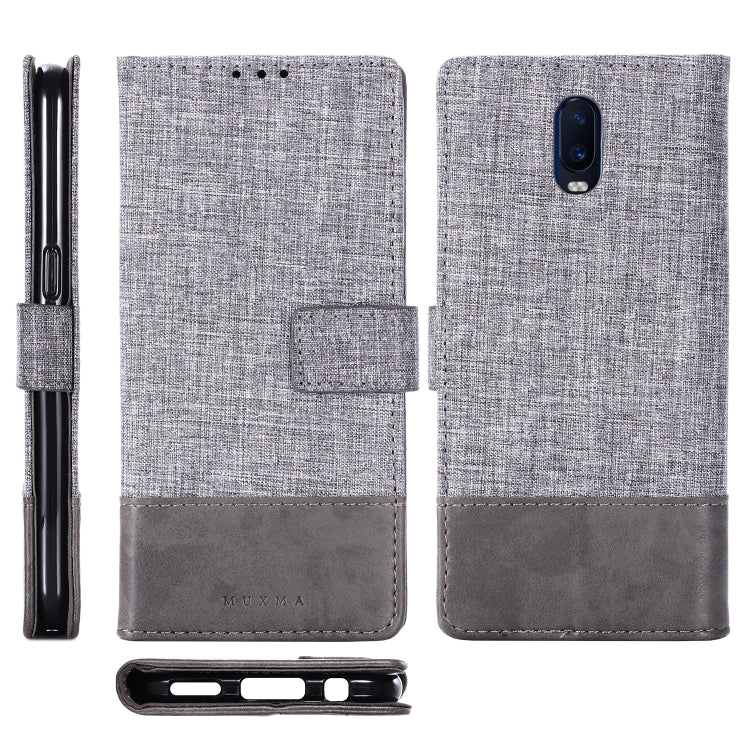 For OPPO R17 MUXMA MX102 Horizontal Flip Canvas Leather Case with Stand & Card Slot & Wallet Function