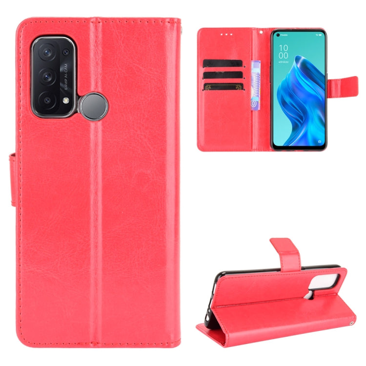 For OPPO Reno5 A Crazy Horse Texture Horizontal Flip Leather Case with Holder & Card Slots & Lanyard
