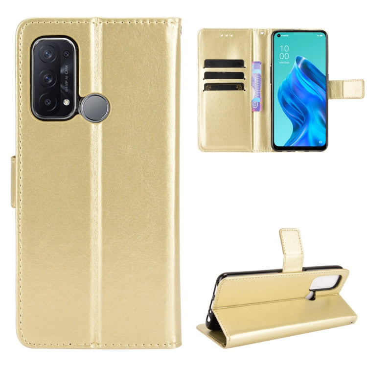 For OPPO Reno5 A Crazy Horse Texture Horizontal Flip Leather Case with Holder & Card Slots & Lanyard