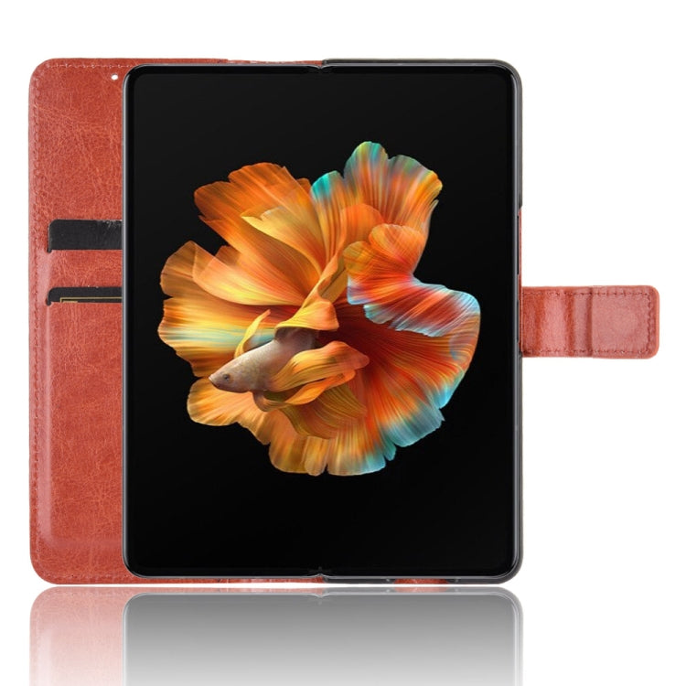 For Xiaomi Mi Mix Fold Crazy Horse Texture Horizontal Flip Leather Case with Holder & Card Slots & Lanyard