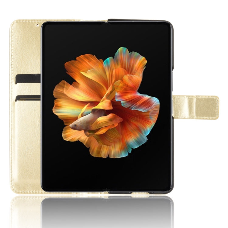 For Xiaomi Mi Mix Fold Crazy Horse Texture Horizontal Flip Leather Case with Holder & Card Slots & Lanyard