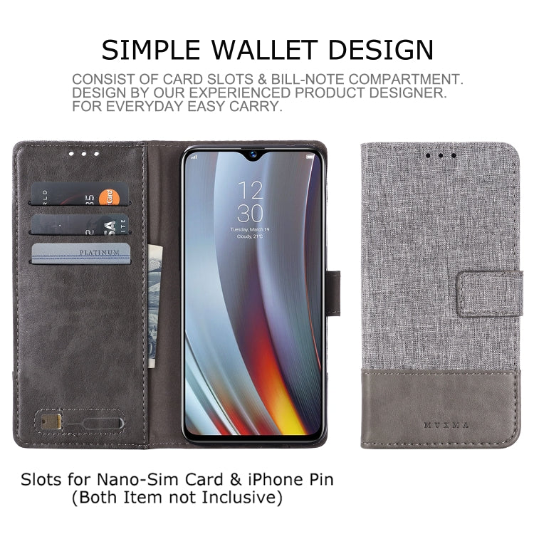 For OPPO Realme 3 Pro MUXMA MX102 Horizontal Flip Canvas Leather Case with Stand & Card Slot & Wallet Function