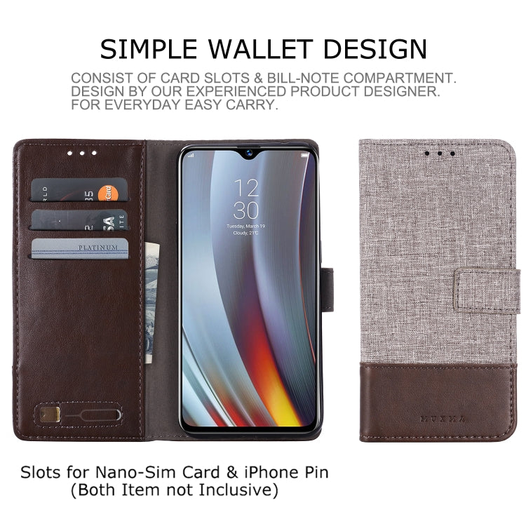 For OPPO Realme 3 Pro MUXMA MX102 Horizontal Flip Canvas Leather Case with Stand & Card Slot & Wallet Function