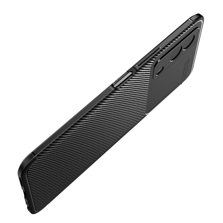 For vivo Y53s Carbon Fiber Texture Shockproof TPU Case