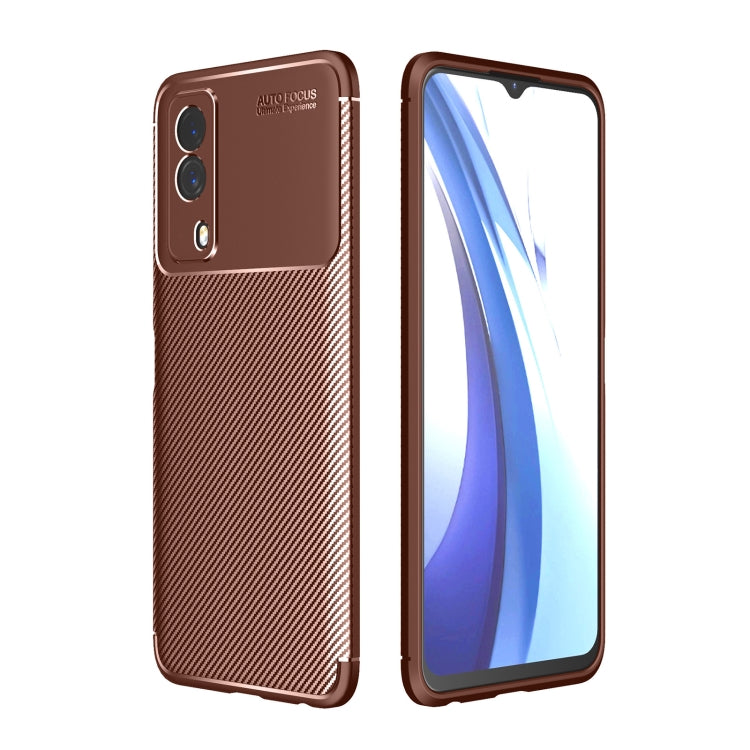 For vivo Y53s Carbon Fiber Texture Shockproof TPU Case