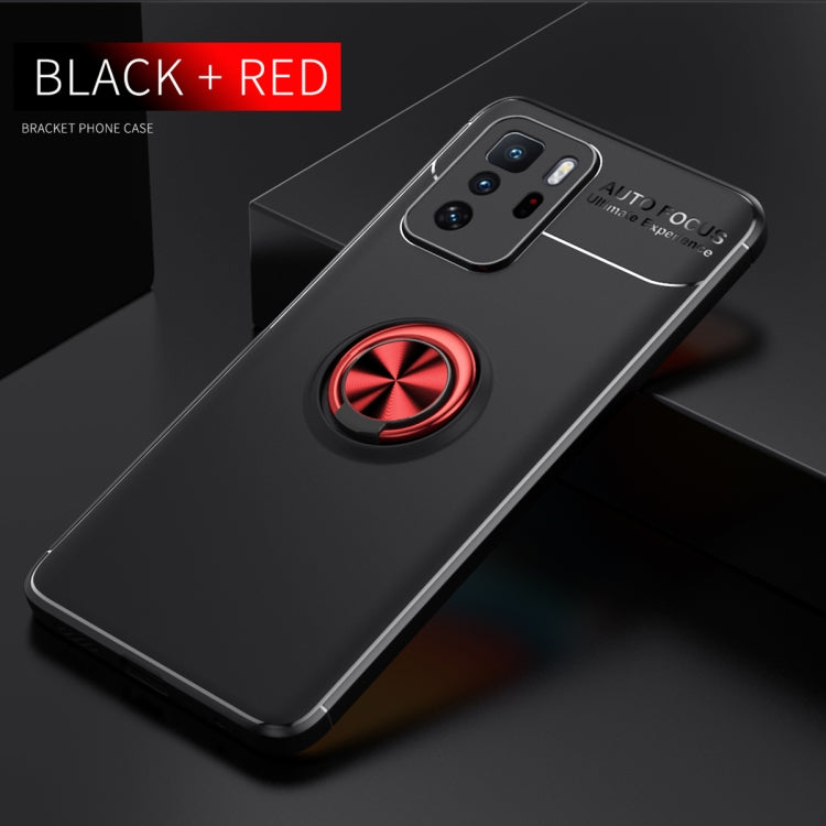 For Xiaomi Redmi Note 10 Pro China Metal Ring Holder 360 Degree Rotating TPU Case