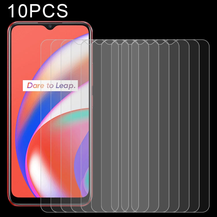 For OPPO Realme C12 10 PCS 0.26mm 9H 2.5D Tempered Glass Film