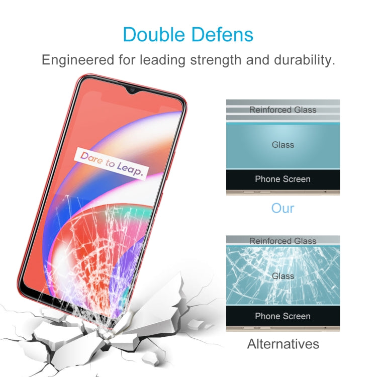 For OPPO Realme C12 10 PCS 0.26mm 9H 2.5D Tempered Glass Film