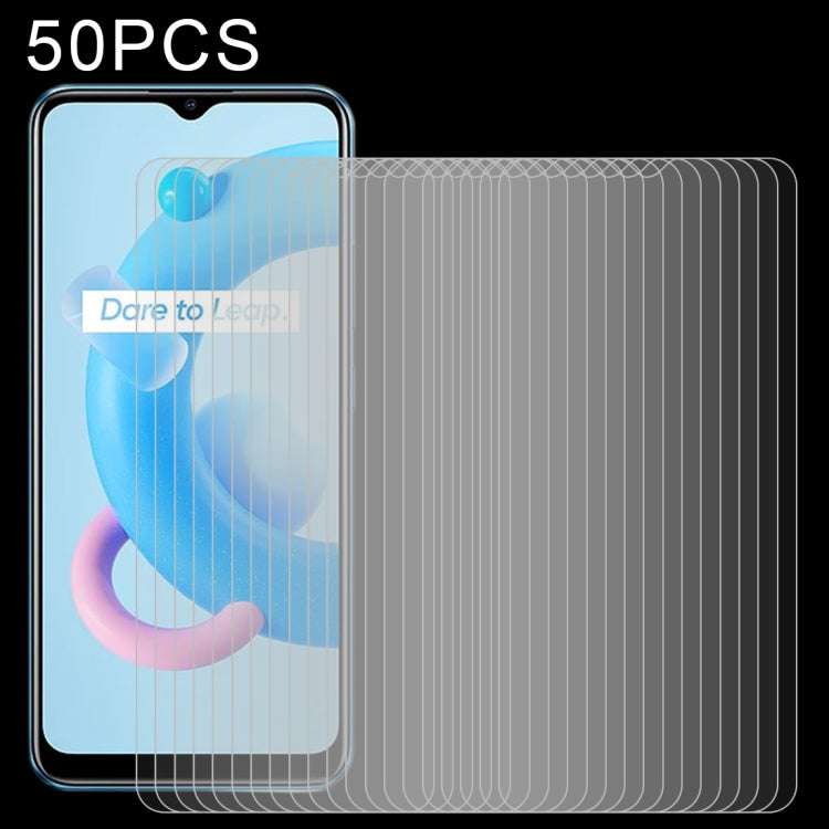 For OPPO Realme C20 50 PCS 0.26mm 9H 2.5D Tempered Glass Film