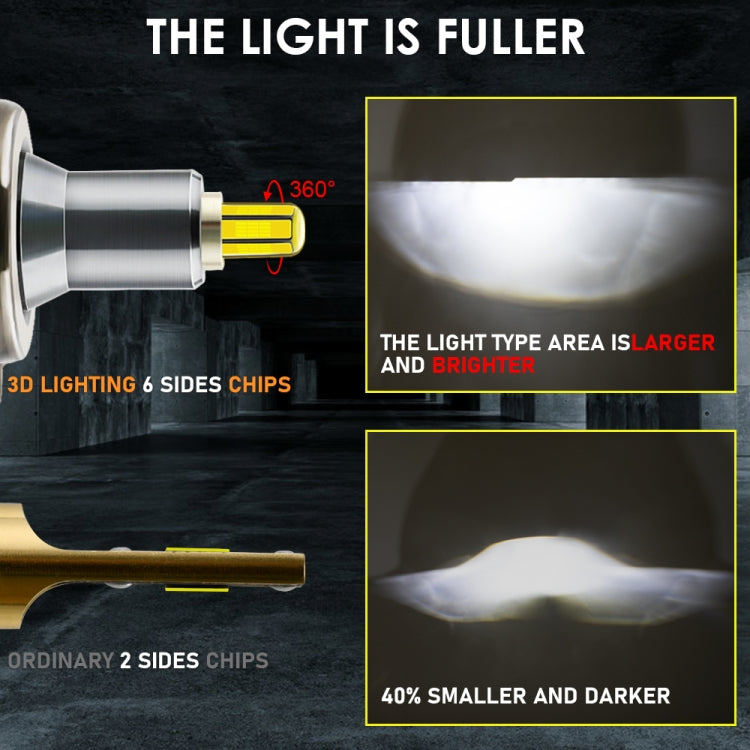 V9 H7 2 PCS DC10-32V / 6000K / 3000LM / 30W IP65 Waterproof Car LED Headlight