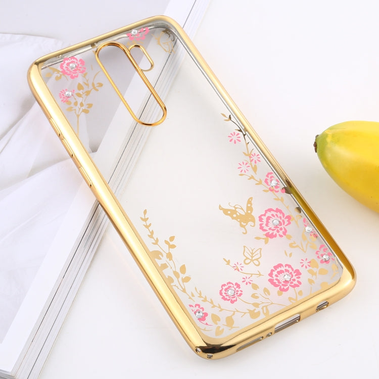For Xiaomi Redmi Note 8 Pro Flowers Patterns Electroplating Soft TPU Protective Cover Case